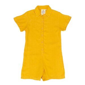 NWOT Jungmaven Stillwater Romper -Mustard Yellow, Sz Medium w/ STAIN